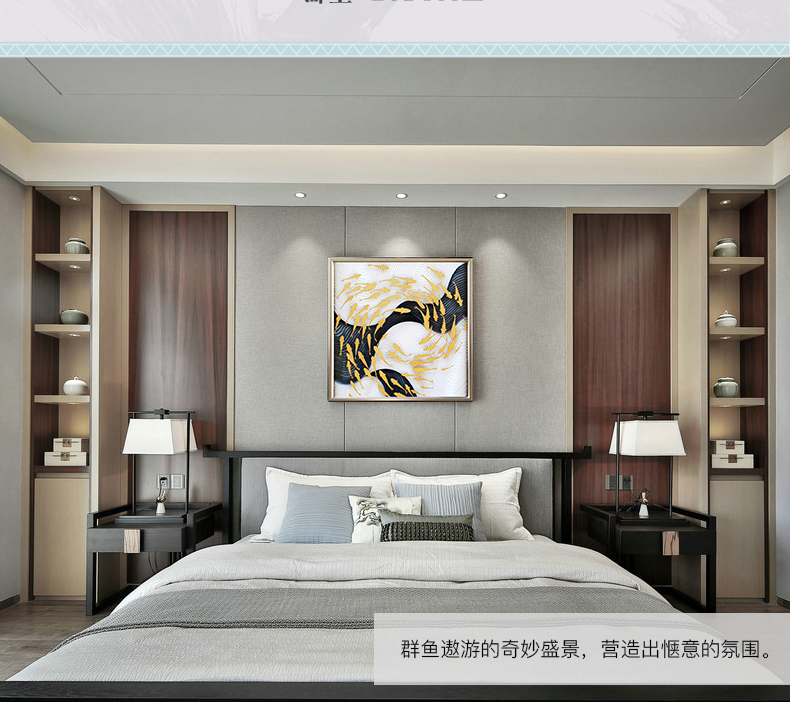 輕奢玄關裝飾畫 實物畫 餐廳壁畫 客廳組合掛畫 墻畫 遨游