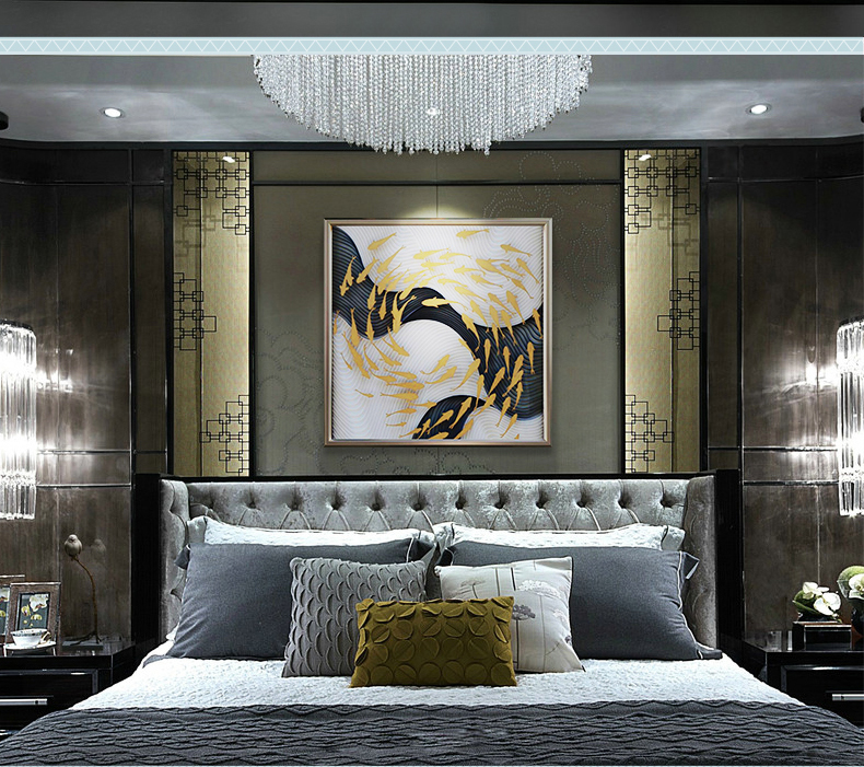 輕奢玄關裝飾畫 實物畫 餐廳壁畫 客廳組合掛畫 墻畫 遨游