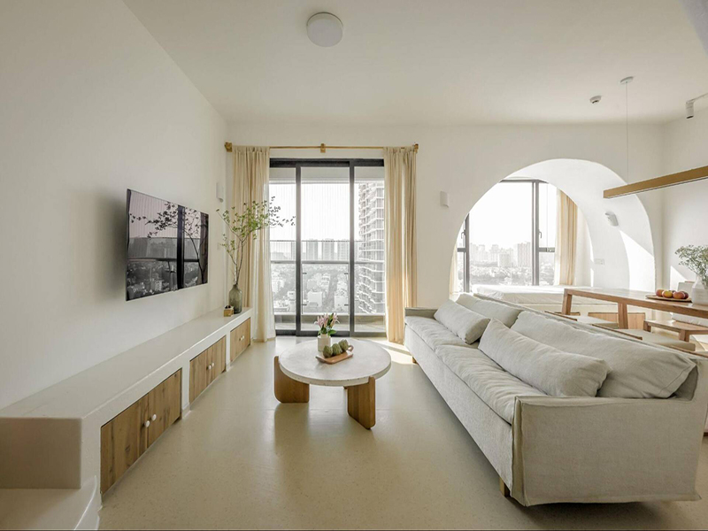 遼陽復式裝修,全屋大白墻看似不豪華,細節卻做得很到位,顏值超高